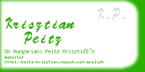 krisztian peitz business card